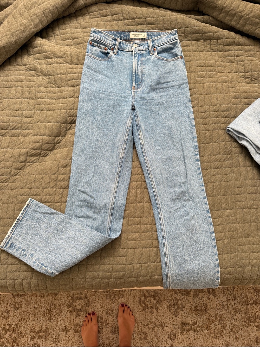 Abercrombie & Fitch Light Blue Straight Leg Jeans
